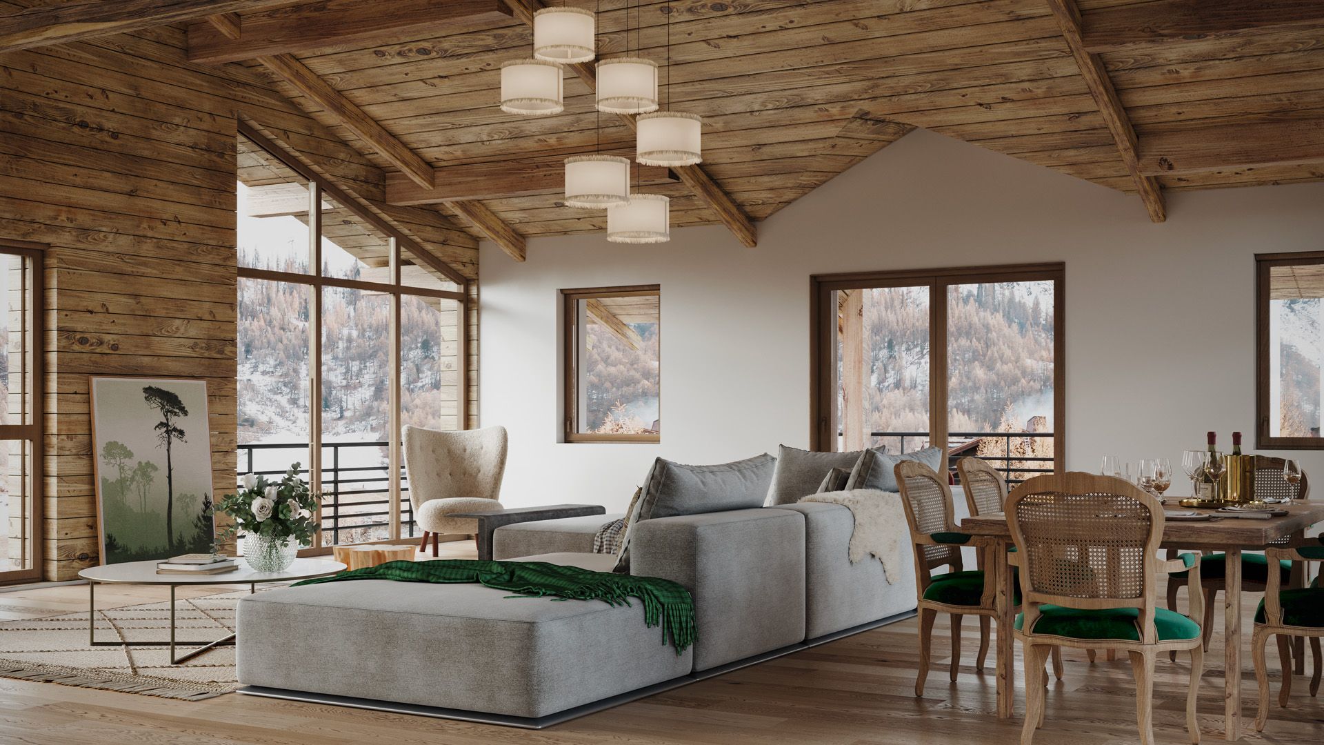 Alps Living - Programme immobilier L'Écrin, Les Gets - Vue intérieure 3