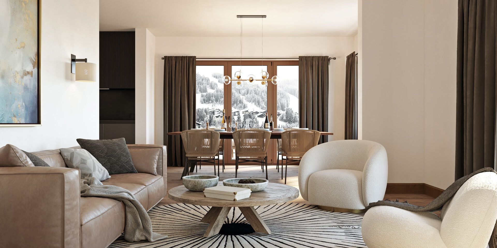 Alps Living - Programme immobilier, La Croisette, Les Gets - Sejour 1