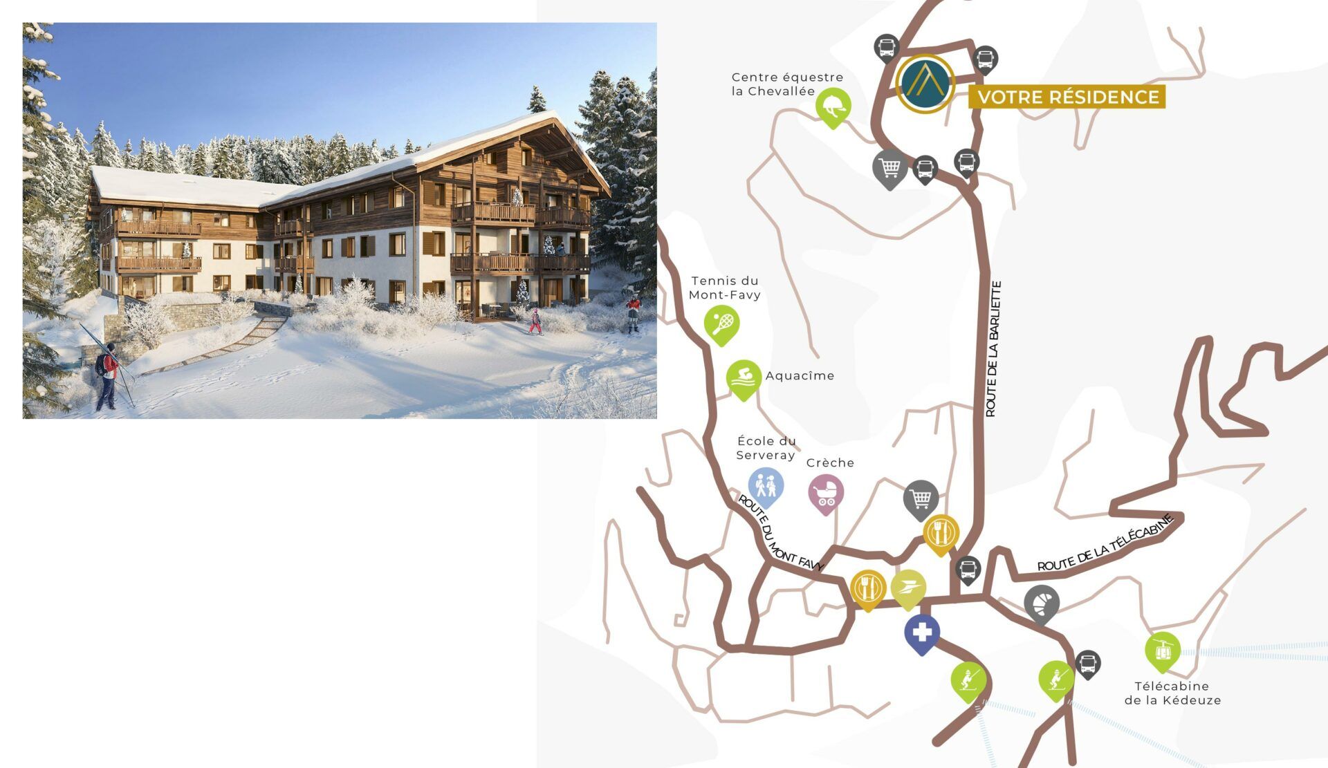 Alps Living - Programme immobilier Les Carroz, Les Carroz d'Arâches - Plan de situation