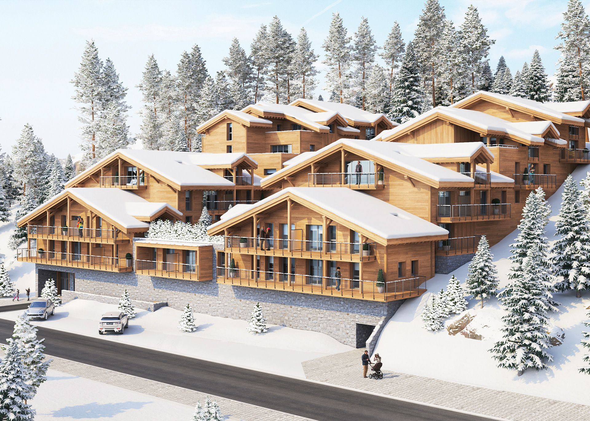 Alps Living - Programme immobilier La Croisette, Les Gets - Vue extérieure