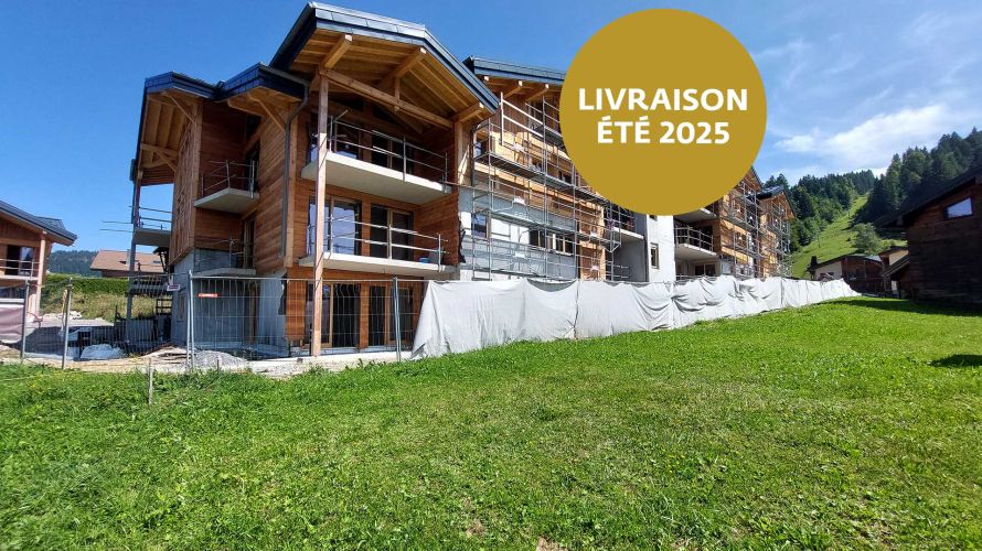 Alps Living - Programme immobilier La Ferme des Pistes, Les Gets - Vue extérieure - Livraison Avril 2025