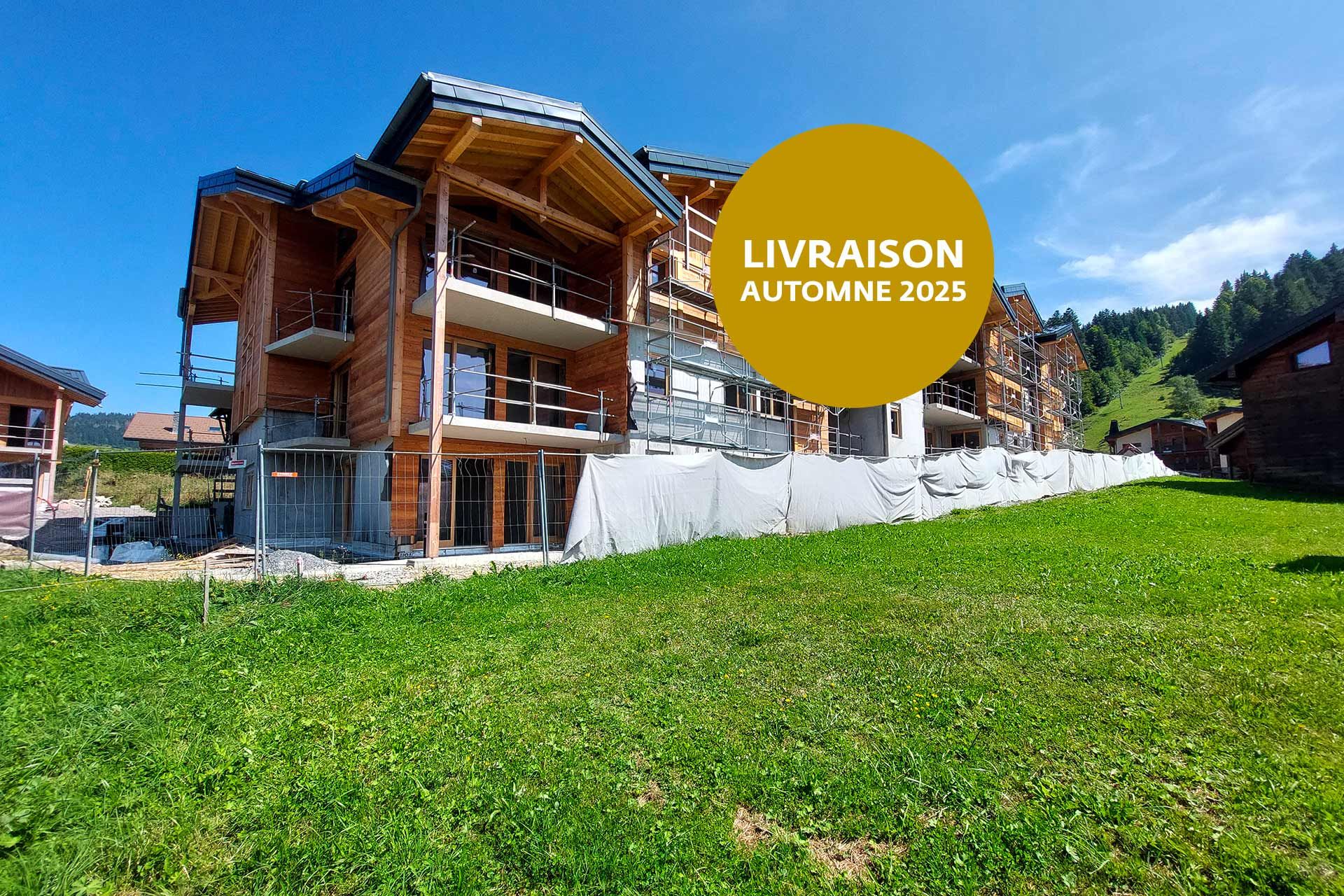 Alps Living - Programme immobilier La Ferme des Pistes, Les Gets - Vue extérieure - Livraison Été 2025