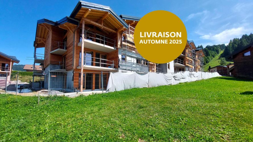 Alps Living - Programme immobilier La Ferme des Pistes, Les Gets - Vue extérieure - Livraison Avril 2025