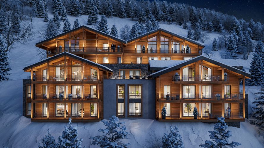 Alps Living - Programme immobilier Le Rocher, Les Gets - Vue extérieure