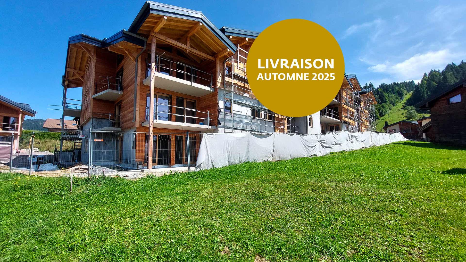 Alps Living - Programme immobilier La Ferme des Pistes, Les Gets - Vue extérieure - Livraison Été 2025
