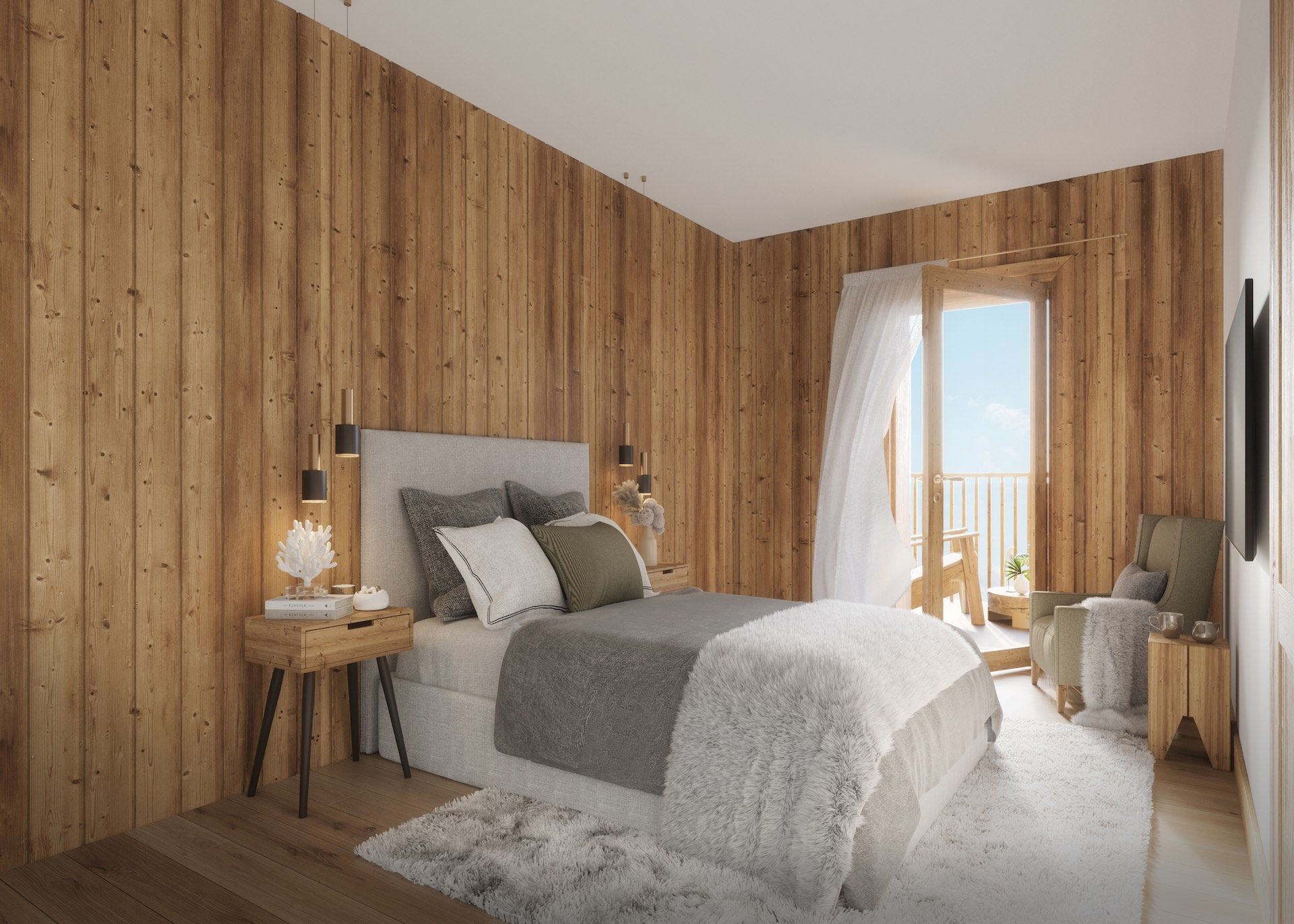 Alps Living - Programme immobilier La Ferme des Pistes, Les Gets - Chambre