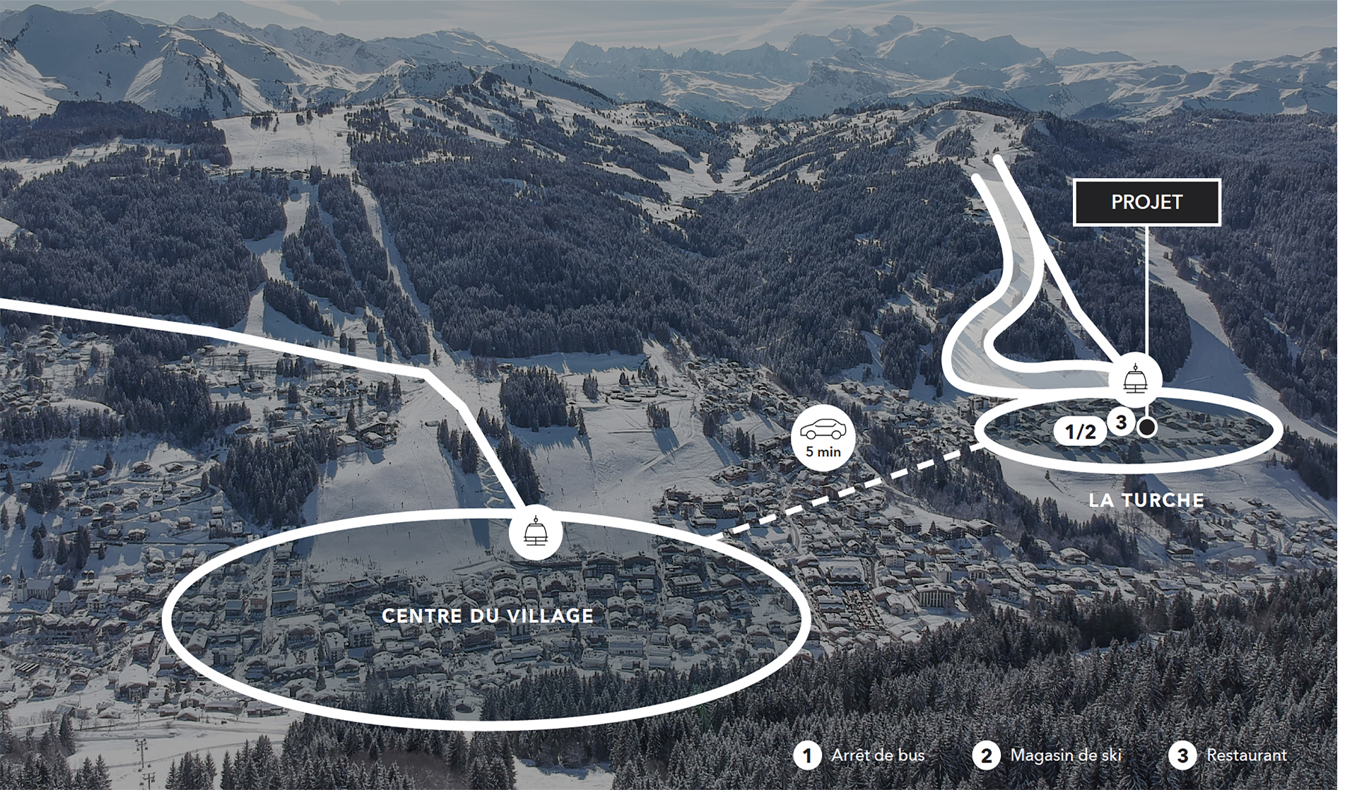 Alps Living - Programme immobilier La Ferme des Pistes, Les Gets - Plan de situation 2