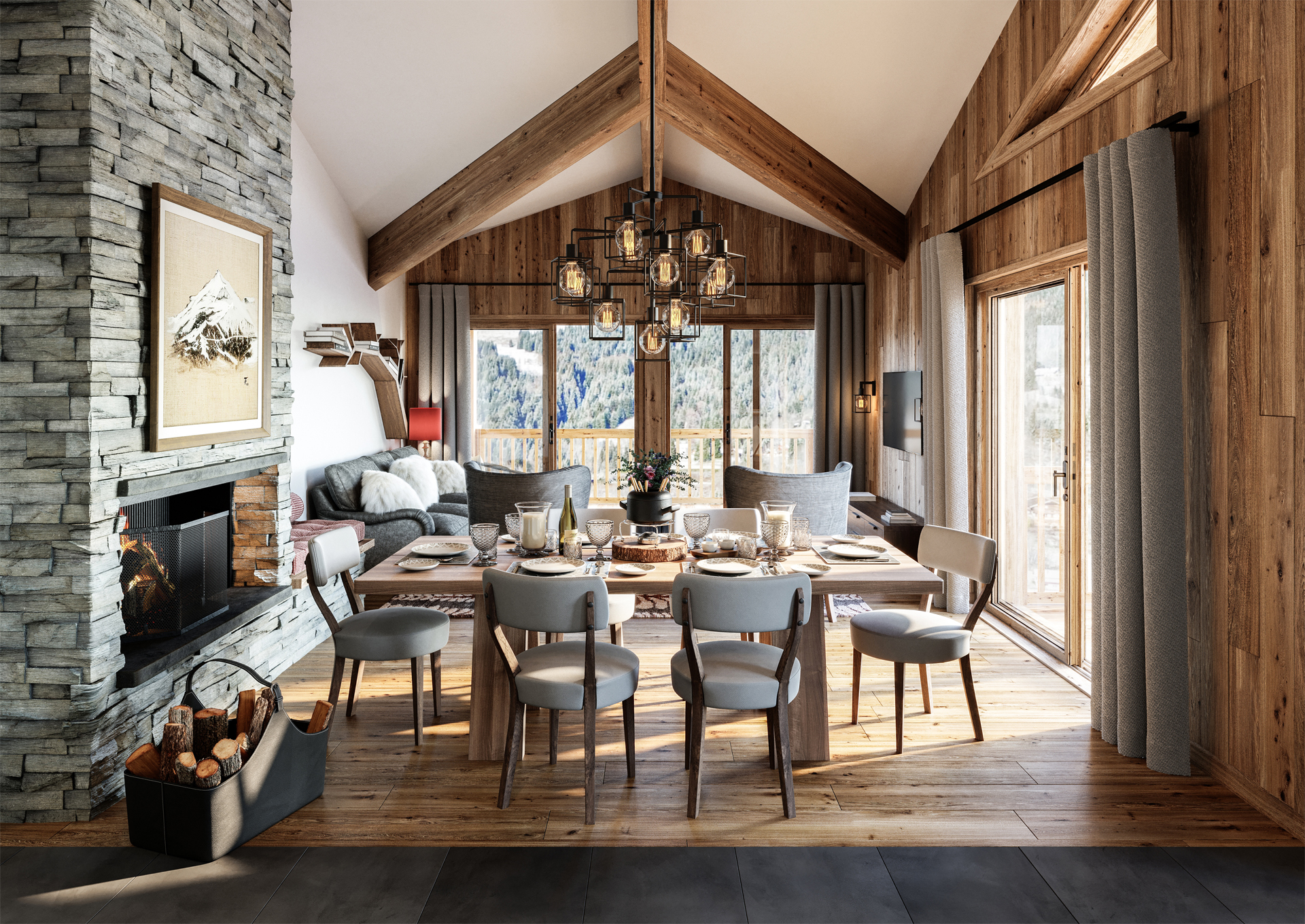 Alps Living - Programme immobilier La Ferme des Pistes, Les Gets - Sejour 2