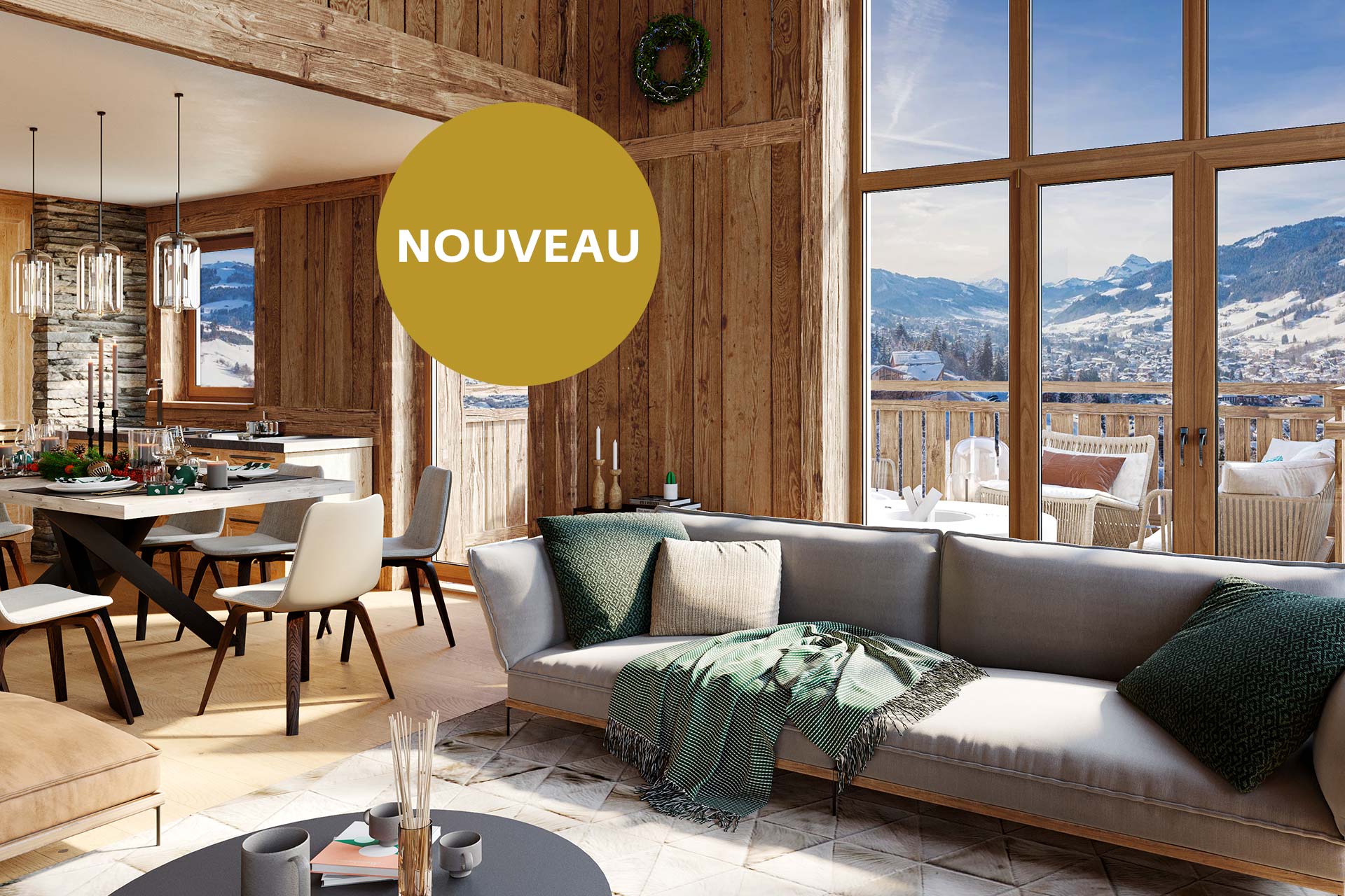 Alps Living - Programme immobilier L'&Eacute;chapp&eacute;e, Les Gets - Vue Int&eacute;rieure 2