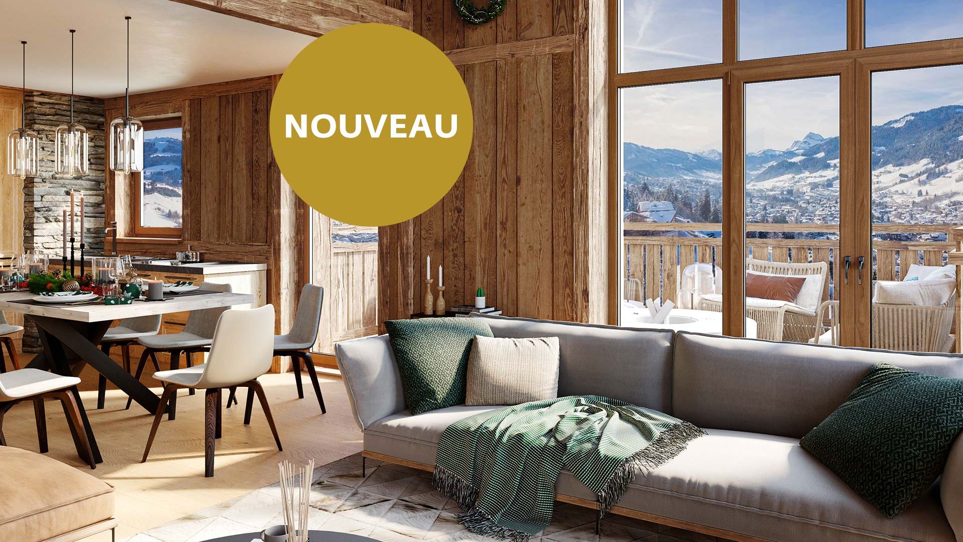 Alps Living - Programme immobilier L'&Eacute;chapp&eacute;e, Les Gets - Vue Int&eacute;rieure 2
