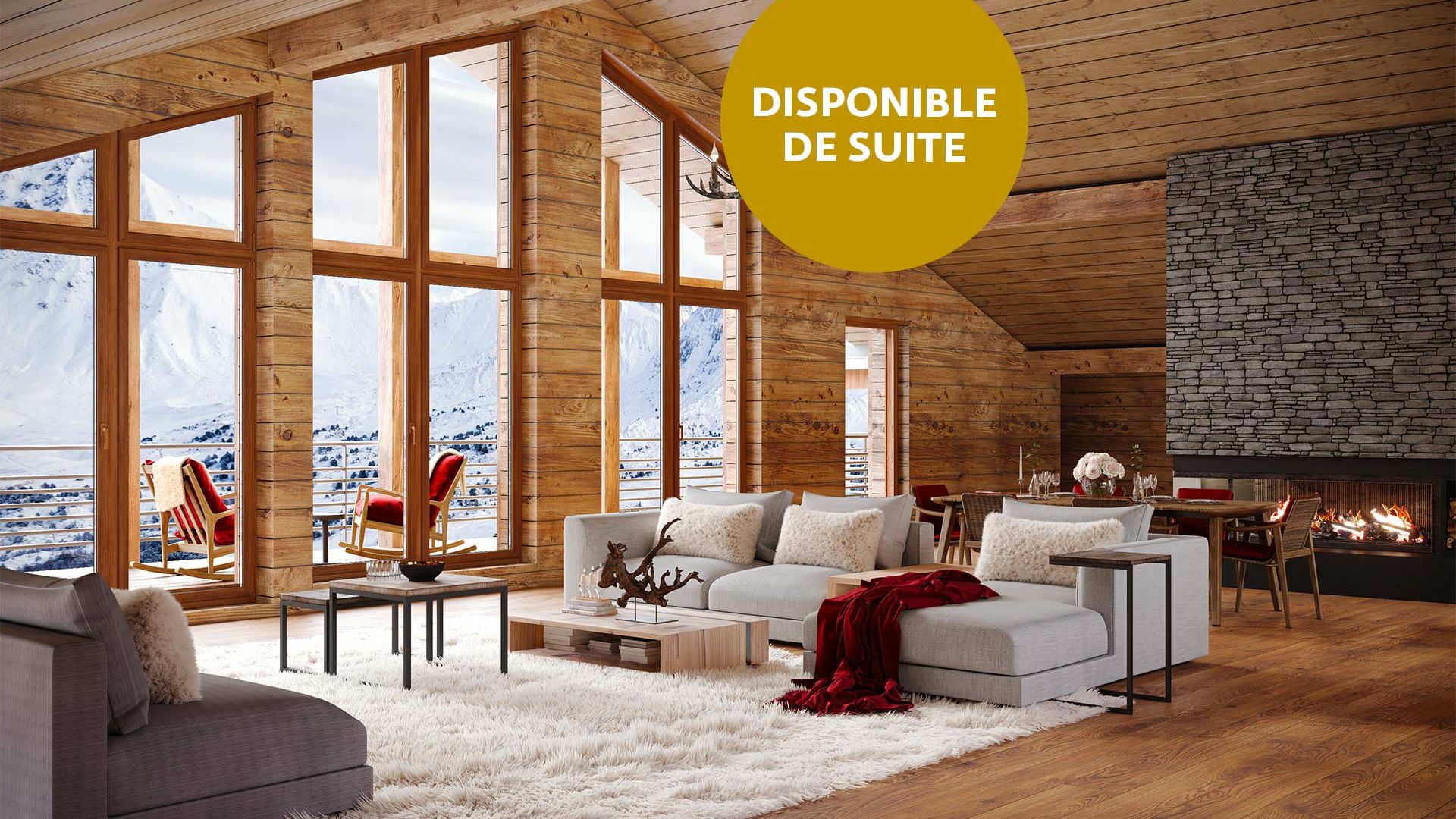 Alps Living - Programme immobilier Le Rocher, Les Gets - Séjour