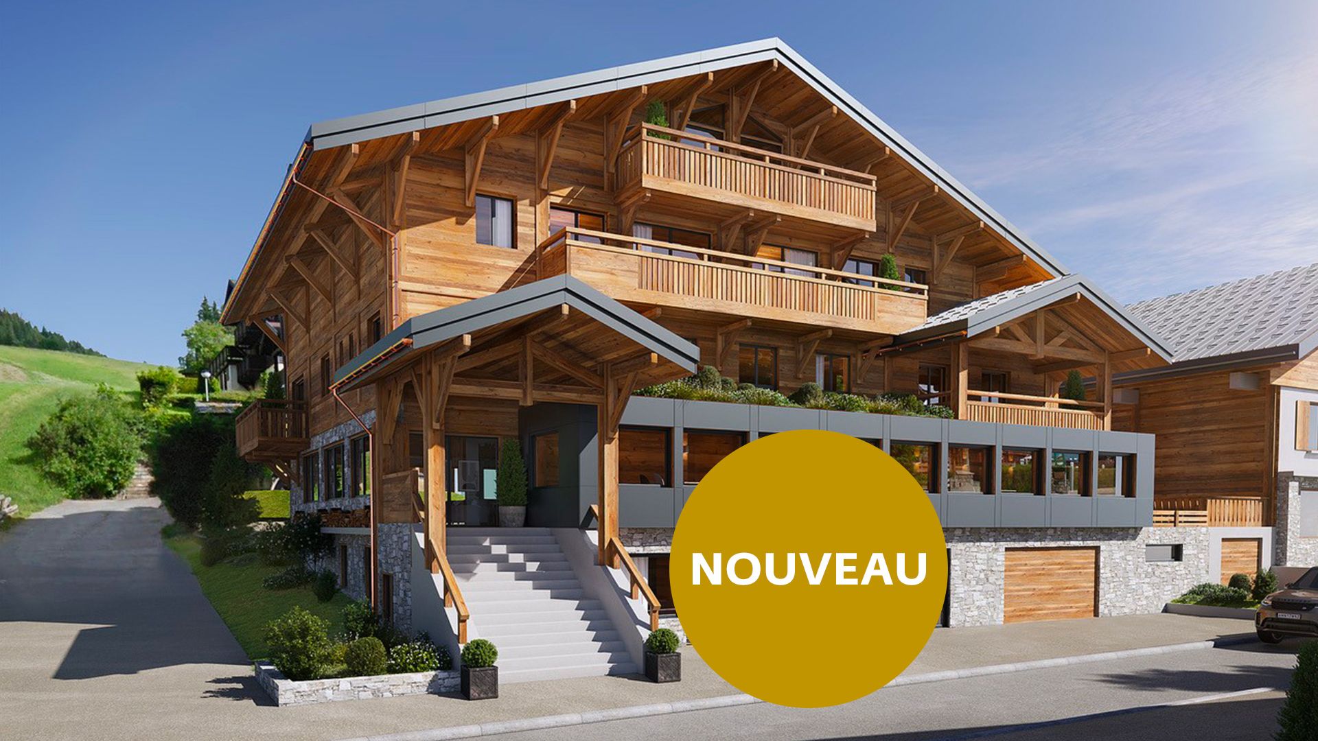 Alps Living - Programme immobilier Le Christiania, Les Gets - Vue ext&eacute;rieure avant