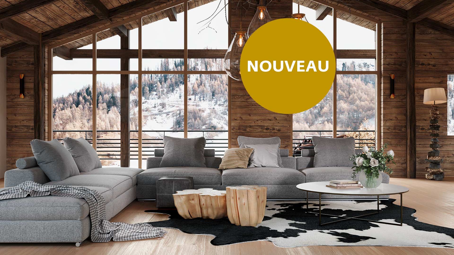 Alps Living - Programme immobilier L'&Eacute;crin, Les Gets - Vue int&eacute;rieure 2